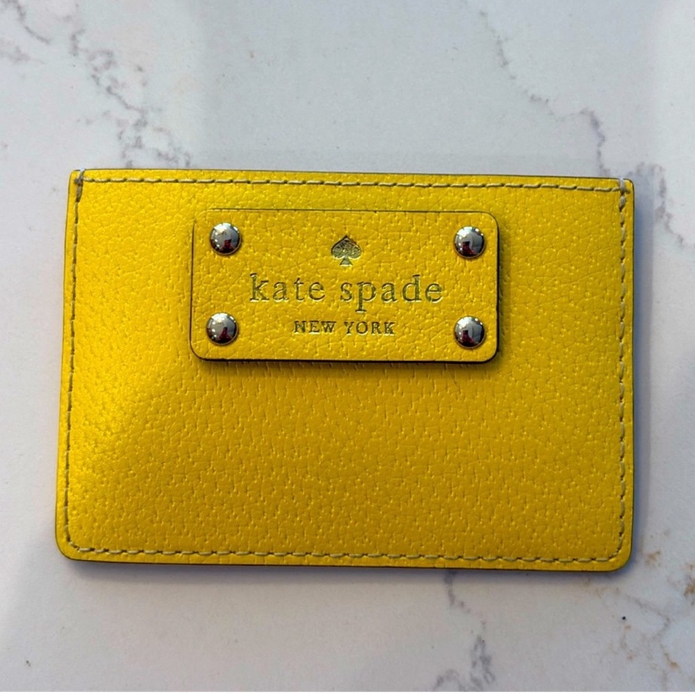 Kate Spade Vibrant Yellow Card Case